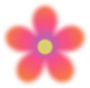 Buildable Abstract Glowing Gradient Aura 5-Petal Flower